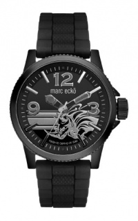 Marc Ecko Men's E11587G1 The Flint 3 Hand Movement Black Dial Watch Marc Ecko Men's E11587G1 The Flint 3 Hand Movement Black Dial Watch