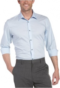Calvin Klein Men's Long Sleeve Solid Poplin Shirt, Summer Sky, X-Large Calvin Klein Men's Long Sleeve Solid Poplin Shirt, Summer Sky, X-Large