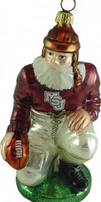 Mississippi State Bulldogs Ironman Football Player Blown Glass Ornament Mississippi State Bulldogs Ironman Football Player Blown Glass Ornament