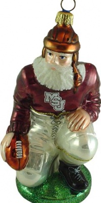 Mississippi State Bulldogs Ironman Football Player Blown Glass Ornament