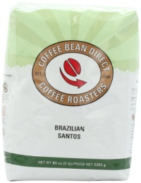 Coffee Bean Direct Brazilian Santos, Whole Bean Coffee, 5-Pound Bag Coffee Bean Direct Brazilian Santos, Whole Bean Coffee, 5-Pound Bag