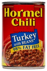 Hormel Turkey Chili with Beans, 98% Fat Free, 15-Ounce (Pack of 6) Hormel Turkey Chili with Beans, 98% Fat Free, 15-Ounce (Pack of 6)