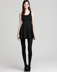 Aqua's chic ponte dress moves elegantly from day to night with a fitted bodice atop a flowing skirt. Pair it with opaque tights and bold heels. Aqua's chic ponte dress moves elegantly from day to night with a fitted bodice atop a flowing skirt. Pair it with opaque tights and bold heels.