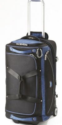 Travelpro Luggage T-Pro Bold 26 Inch Drop Bottom Rolling Duffel Bag, Black/Blue, One Size Travelpro Luggage T-Pro Bold 26 Inch Drop Bottom Rolling Duffel Bag, Black/Blue, One Size