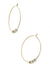 Michael Kors Gold Pave Ball Hoop Earring MKJ2080 Michael Kors Gold Pave Ball Hoop Earring MKJ2080