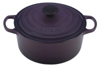 Le Creuset Signature Enameled Cast-Iron 5-1/2-Quart Round French Oven, Cassis Le Creuset Signature Enameled Cast-Iron 5-1/2-Quart Round French Oven, Cassis