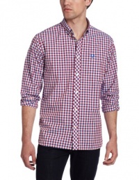 Fred Perry Men's Long Sleeve 3 Color Gingham Shirt Fred Perry Men's Long Sleeve 3 Color Gingham Shirt