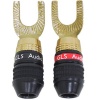 GLS Audio Safe-Connect Generation 4 Gold Connector Spade Plugs - 8 Pack (4 Red,4 Black)