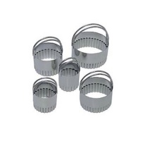 Dress My Cupcake DMC41CC1756 Fluted Stainless Steel Biscuit Cutter, Set of 5 Dress My Cupcake DMC41CC1756 Fluted Stainless Steel Biscuit Cutter, Set of 5