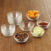 Duralex Lys Stackable Prep Bowls, Clear Duralex Lys Stackable Prep Bowls, Clear