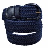 Navy Blue Braided Elastic Stretch Belt