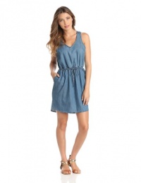 BCBGeneration Women's Smocked Waist Dress, Light Wash, X-Small BCBGeneration Women's Smocked Waist Dress, Light Wash, X-Small
