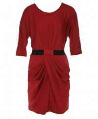 BCBGMAXAZRIA Women's Iselin The Draped Skirt Dress, New Red, Small BCBGMAXAZRIA Women's Iselin The Draped Skirt Dress, New Red, Small