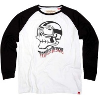 Troy Lee Designs Old Skull Raglan Men's Long-Sleeve Graphic Shirt - White / Medium Troy Lee Designs Old Skull Raglan Men's Long-Sleeve Graphic Shirt - White / Medium