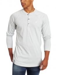 LRG Men's Core Collection Long Sleeve Raglan Henley, Light Ash Heather, Medium LRG Men's Core Collection Long Sleeve Raglan Henley, Light Ash Heather, Medium