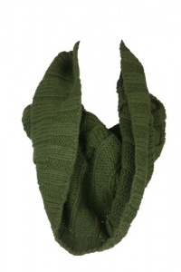 Lela Rose Womens Deep Green Turtleneck Caplet Cable Scarf OS Lela Rose Womens Deep Green Turtleneck Caplet Cable Scarf OS