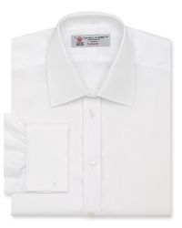 A distinguished shirt in textured cotton lends authority to your attire and pairs effortlessly with myriad tie designs. Add a dose of uncommon luxury from Turnbull & Asser. A distinguished shirt in textured cotton lends authority to your attire and pairs effortlessly with myriad tie designs. Add a dose of uncommon luxury from Turnbull & Asser.