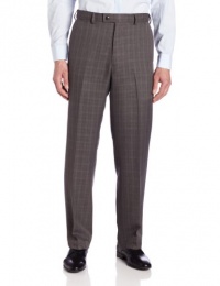 Louis Raphael Men's Shadow Windowpane Flat Front Dress Pant with Comfort Waist Louis Raphael Men's Shadow Windowpane Flat Front Dress Pant with Comfort Waist