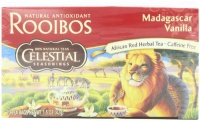 Celestial Seasonings African Tea, Madagascar Vanilla Red, 20-Count Tea Bags (Pack of 6)