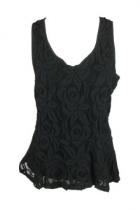INC International Concepts Womens Petite Lace Peplum Tank Top INC International Concepts Womens Petite Lace Peplum Tank Top