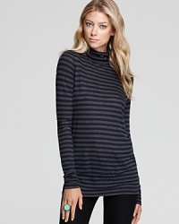 A fall wardrobe essential, our new Vince turtleneck, salutes the new season with bold horizontal stripes. A fall wardrobe essential, our new Vince turtleneck, salutes the new season with bold horizontal stripes.