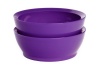 CaliBowl Non-Spill Low Profile Bowl with Non-Slip Base, 12-Ounce, Set of 2, Purple