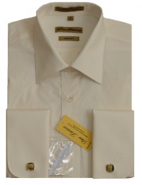 Off-White (Bone) French Cuff Dress Shirt With Cufflinks Off-White (Bone) French Cuff Dress Shirt With Cufflinks