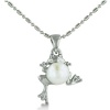 Frog Shaped Freshwater Pearl Pendant