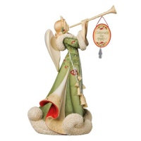 Enesco Heart of Christmas Deluxe Angel with Trumpet Figurine, 10.43-Inch