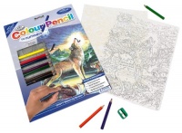 Royal and Langnickel Colour by Number Pencil, Wolves By Stream Royal and Langnickel Colour by Number Pencil, Wolves By Stream