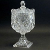 PINEAPPLE 24% CRYSTAL FOOTED CANDY BOX - crystal candy dish