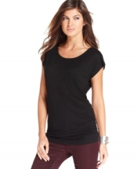 This classic top from INC features ruching at the sides for a soft, feminine look. (Clearance)