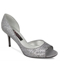 Glitz and glamour in the cutest walkable heel. Nina's Fern evening pumps are single sole with a d'orsay cut. Slip them on and get ready to shine. Glitz and glamour in the cutest walkable heel. Nina's Fern evening pumps are single sole with a d'orsay cut. Slip them on and get ready to shine.