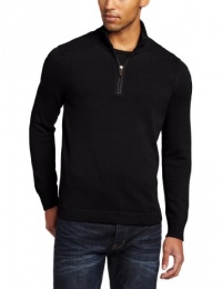 Kenneth Cole Men's Half Zip Mock Neck Sweater