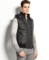 This layered look from Bar III sets your seasonal style a part from the rest. This layered look from Bar III sets your seasonal style a part from the rest.