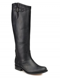 THE LOOKAdjustable strap with metal buckleStitched detailsTHE FITWooden stacked heel, 1 (25mm)Shaft height, 16Circumference, 14THE MATERIALLeather upperLeather lining and soleORIGINImported THE LOOKAdjustable strap with metal buckleStitched detailsTHE FITWooden stacked heel, 1 (25mm)Shaft height, 16Circumference, 14THE MATERIALLeather upperLeather lining and soleORIGINImported