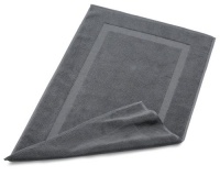 Pinzon Luxury Banded Bath Mat, Platinum Pinzon Luxury Banded Bath Mat, Platinum