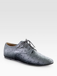 Plush velvet takes on an ostrich-inspired print for a luxe effect. Ostrich-print velvet upperLeather liningRubber solePadded insoleMade in Italy Plush velvet takes on an ostrich-inspired print for a luxe effect. Ostrich-print velvet upperLeather liningRubber solePadded insoleMade in Italy
