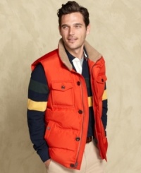 Fall features like this down vest from Tommy Hilfiger will create a perfect seasonal look. Fall features like this down vest from Tommy Hilfiger will create a perfect seasonal look.