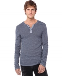Whether you're king of your own domain or just own a domain name, you do so in comfort and pride with this long sleeve henley by Buffalo David Bitton. Whether you're king of your own domain or just own a domain name, you do so in comfort and pride with this long sleeve henley by Buffalo David Bitton.