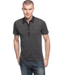 Take your preppy polo look downtown with this hip heathered shirt from Kenneth Cole New York. Take your preppy polo look downtown with this hip heathered shirt from Kenneth Cole New York.