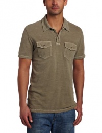 Lucky Brand Men's Slub Pique Short Sleeve Polo Shirt