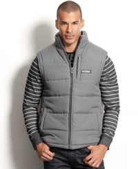 Layer up in style this season with this sleek Ecko Unltd vest. Layer up in style this season with this sleek Ecko Unltd vest.