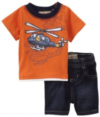 Kids Headquarters Baby-Boys Newborn Helicopter Short Set, Orange, 6-9 Months Kids Headquarters Baby-Boys Newborn Helicopter Short Set, Orange, 6-9 Months