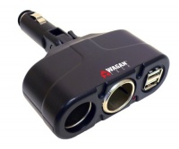 Wagan Twin USB/DC Socket Traveler's Adapter Wagan Twin USB/DC Socket Traveler's Adapter