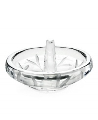 This elegant pedestal server is accented with a delicate flourish of vine like imprints with raised, etched dots. This elegant pedestal server is accented with a delicate flourish of vine like imprints with raised, etched dots.