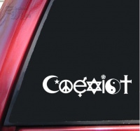 COEXIST - Promote Peace Vinyl Decal Sticker - White COEXIST - Promote Peace Vinyl Decal Sticker - White