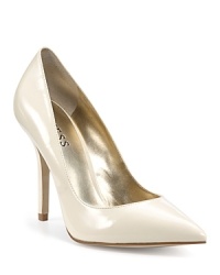 Slick and sharp, these single-soled pumps from GUESS are the perfect meetings-to-martinis shoes. Slick and sharp, these single-soled pumps from GUESS are the perfect meetings-to-martinis shoes.