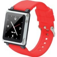 iWatchz CLRCHR22RED Q Collection Wrist Strap for iPod Nano 6G, Red