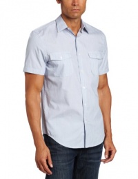 Perry Ellis Men's Short Sleeve Military Style Woven Shirt Perry Ellis Men's Short Sleeve Military Style Woven Shirt